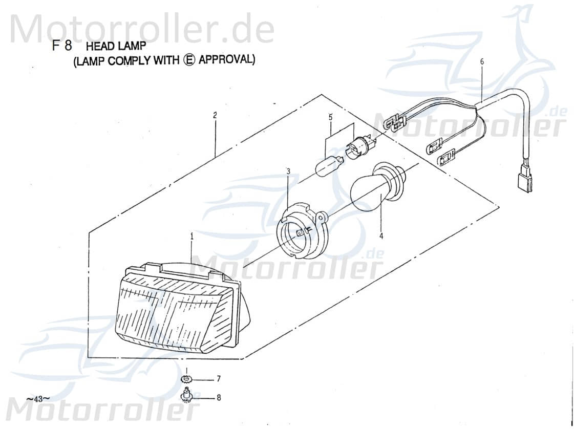 Scheinwerfer Durchsichtige Birne B2E166030A3