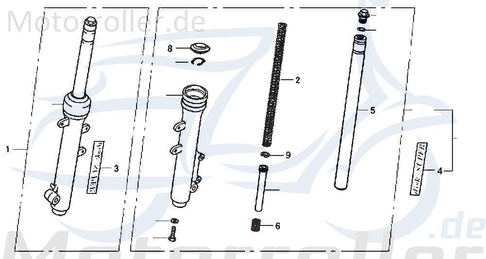 Staubschutz gabel Gabelsimmering DAE-51425-149-8410-M1