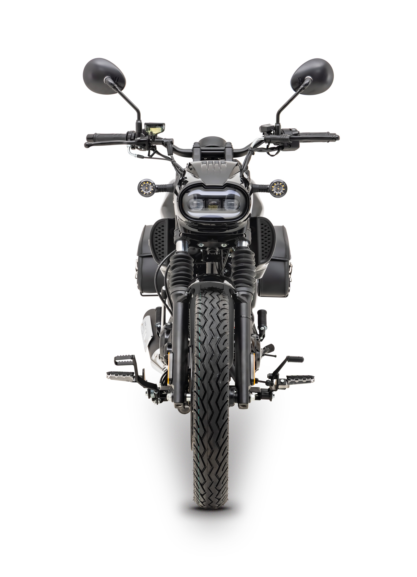 Motorrad Fighter 125 S-RS schwarz 90 km/h Euro 5+ Schaltmoped Chopper 125ccm 4 Takt Leichtkraftrad Krad Kraftrad