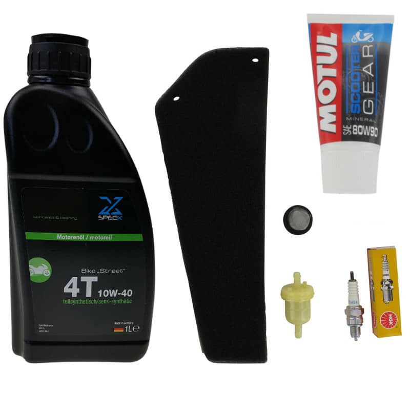 Rex RS500 Service-Kit Scooter Mofa 50ccm 4Takt Roller Motorroller.de Reparatur-Set Service-Set 139QMB JSD50QT-13 50cc 4T 139QMA