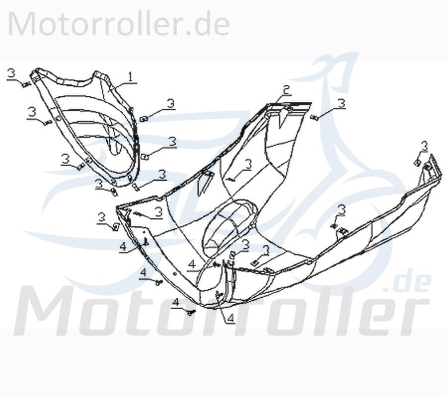 Kreidler Vabene 50 Unterbodenverkleidung braun 730600 Motorroller.de Unterbodenschutz Unterfahrschutz Unterbodensspritzschut Original Ersatzteil