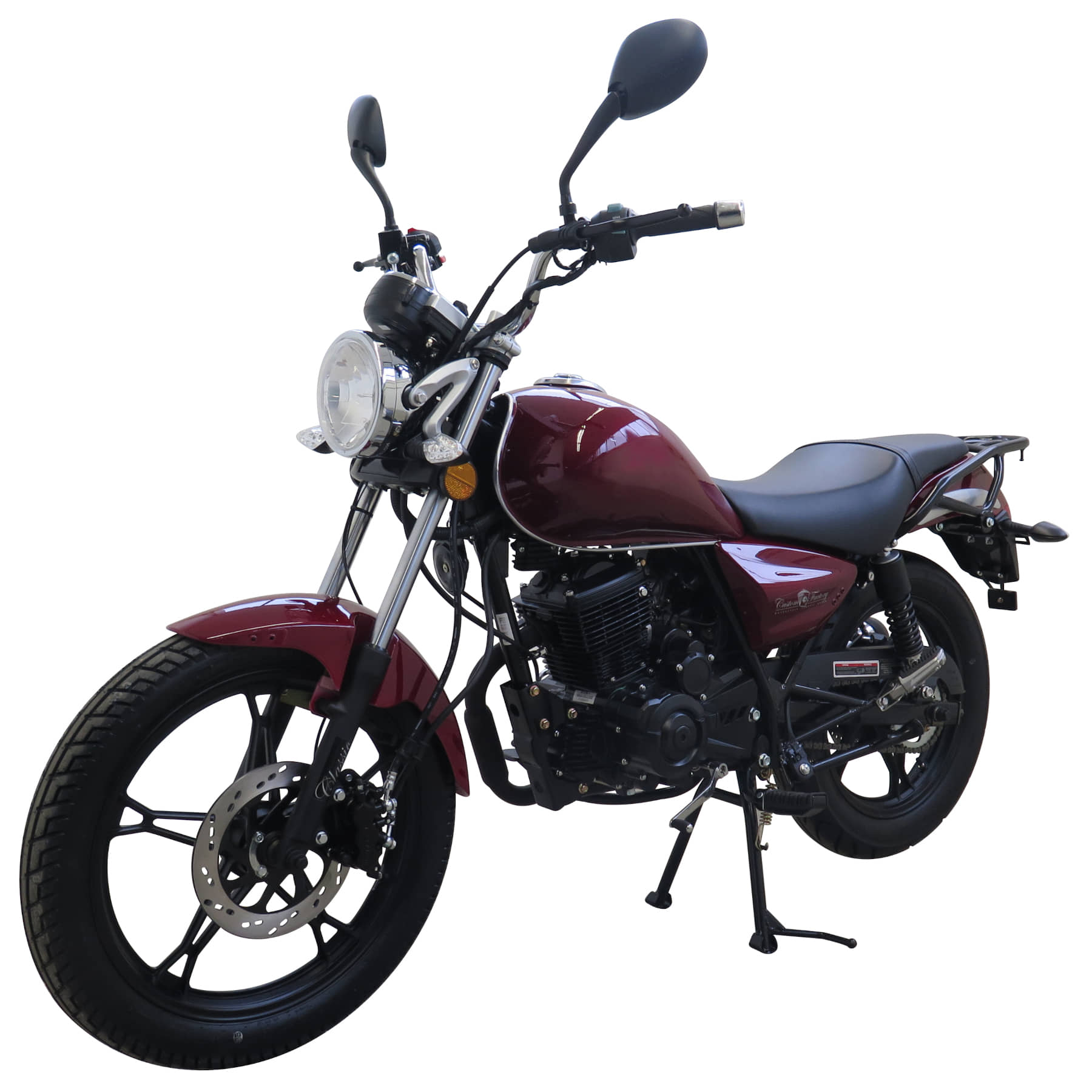Motorrad Fighter 125 C-S rot 90 km/h Euro 5+ Schaltmoped Chopper 125ccm 4 Takt Leichtkraftrad Krad Kraftrad