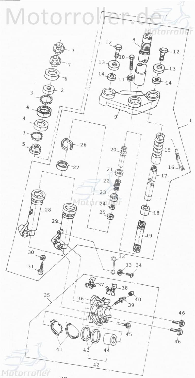 Gabelsimmering 26x37x10,5mm Simmerring 1403C-002-5007