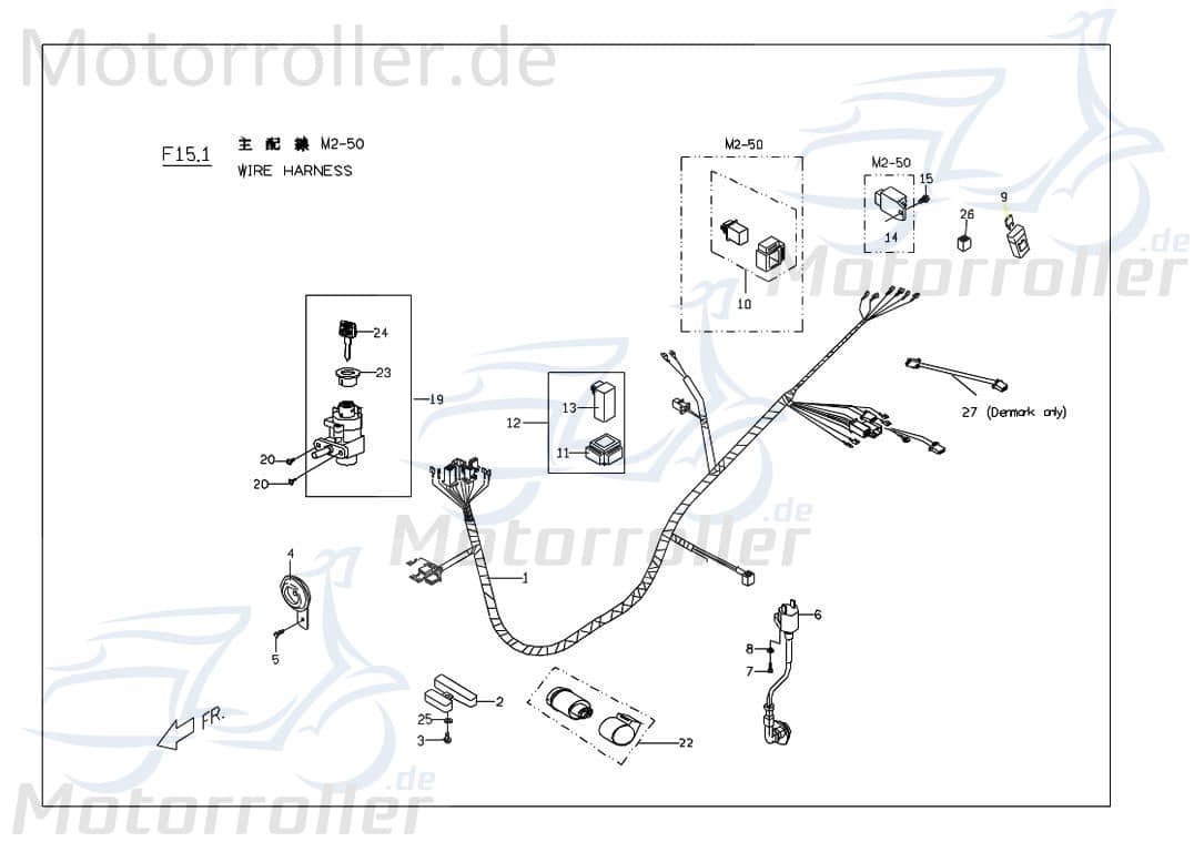 Sicherung elektro 10A PGO G-Max 50 Naked 50ccm 2302B-101-5007 Motorroller.de Schmelzsicherung Absicherung Hauptsicherung 15A 6x30mm Scooter Moped