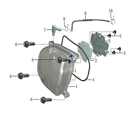 Rex Milano 50 Deckel Ventile 50ccm 4Takt Ventildeckel Motorroller.de Ventilabdeckung 139QMB JSD50QT-13 50cc 4T 139QMA Zylinderkopf