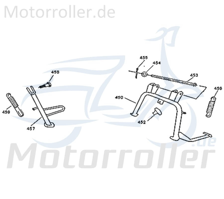 Kreidler Florett 2.0 50 City Seitenständer 50ccm 2Takt 50530-F22-9000 Motorroller.de Roller-Ständer Rollerständer Seiten-Ständer Nebenständer Mokick
