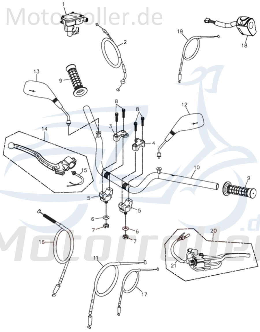 Adly Bremslichtschalter 12mm rechts Quad ATV 272ccm 4Takt Motorroller.de Bremsschalter Stop-Schalter Bremslicht-Schalter Stoplichtschalter UTV Service