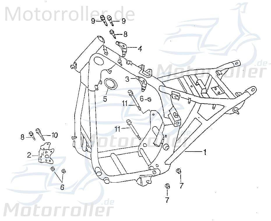 SMC Mutter M10 Rex Chopper 125 Sechskantmutter 125ccm 4Takt Motorroller.de Flanschmutter Bundmutter Sechskant-Mutter Flansch-Mutter Maschinenmutter