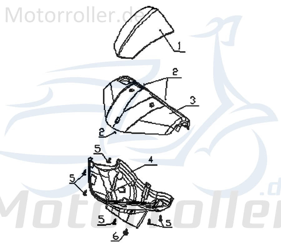 CPI Vabene 50 Dekor Logo Aufkleber 50ccm 2Takt Q0J-61147-00-00 Motorroller.de Lenkerverkleidung Sticker Deko-Sticker Deko-Aufkleber Minarelli liegend