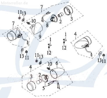 Barossa Cheetah 250 Kabelhalter ATV 250ccm 4Takt 41447-AKM-00 Motorroller.de Clip Kabelklemme Halteklammer Kabel-Halter Kabelhalterung Kabelclip Quad