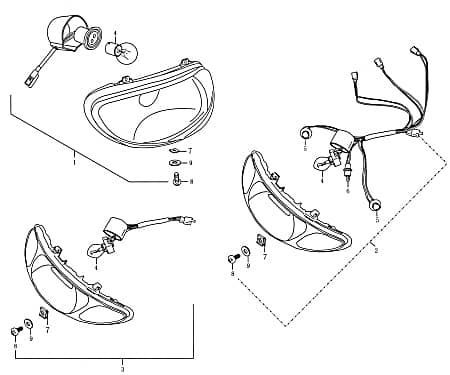 Scheinwerferbirne 12V 25/25W Sockel BA20d YY50QT022002-25-25 Motorroller.de Leuchte Glühbirne Leuchtmittel Halogen-Birne Scheinwerfer-Lampe Scooter