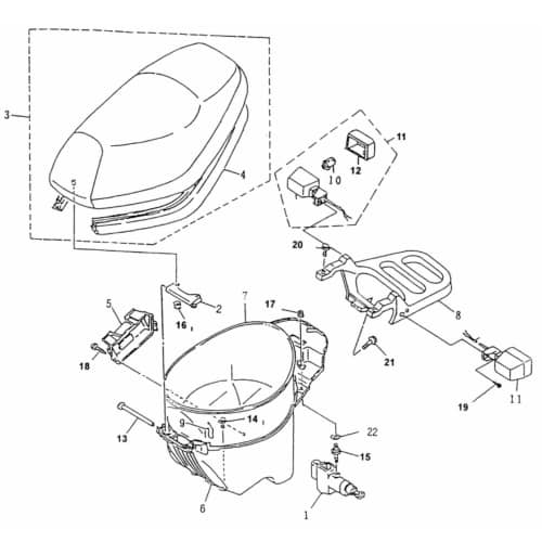 Blinkerglas hinten links und rechts orange Rex 25 50ccm 4Takt Motorroller.de links rechts hinten Blinkerabdeckung Blinkerkappe 50ccm-2Takt Scooter
