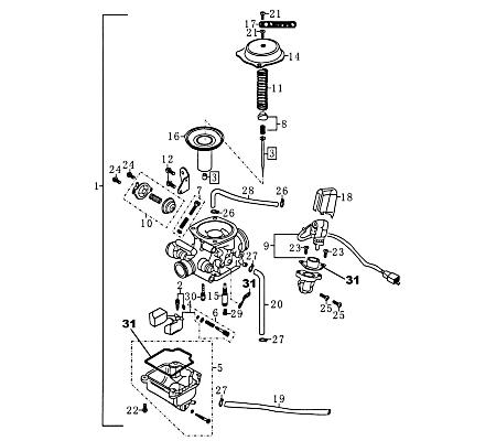 Luftschraubensatz Rex RS125 QM125T 10D Scooter Roller 81232 Motorroller.de 125ccm-4Takt SC125 Moped Ersatzteil Service Inpektion Direktimport