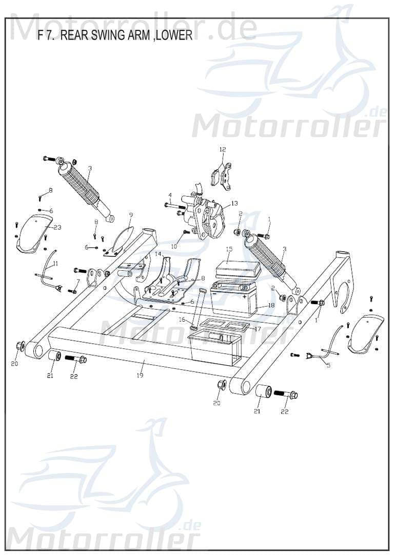 Eppella BUGGY 250 Bremsbeläge 250ccm 4Takt 7.020.022-1 Motorroller.de Bremsbelag Bremsklötze Bremsbacken Bremsschuhe Bremsbelagsatz Bremssteine Brake