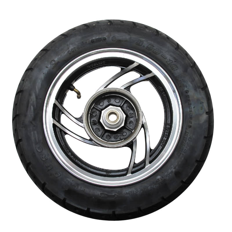 Hinterrad komplett 2.15x10/3.50x10 Alufelge Motorroller Rex 86473