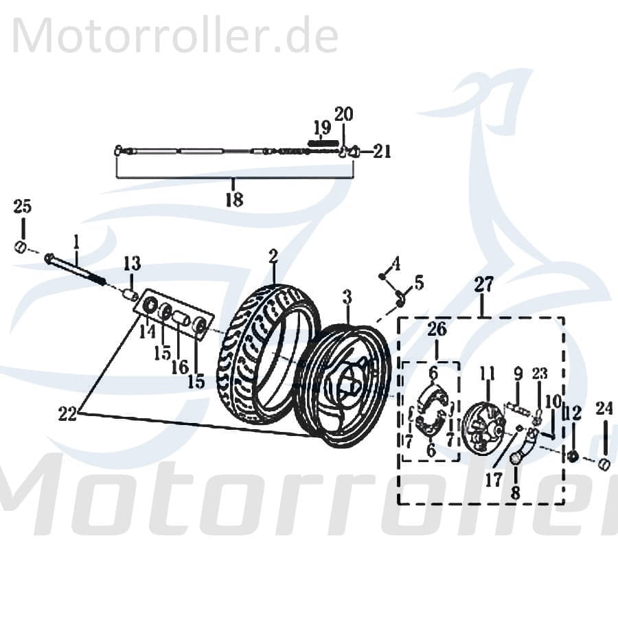 Feder Vorderrad Motorroller Rex RS Classic 50 701680