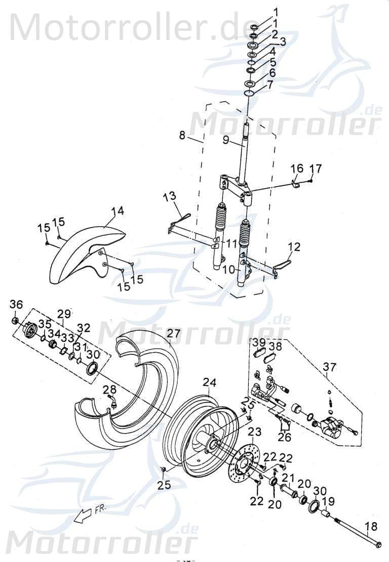 PGO Clip Tachowelle rechts Big Max 50 Klemme 50ccm 2Takt Motorroller.de Klammer Schelle Klemmschelle Befestigungsschelle Halteklammer Schraubschelle