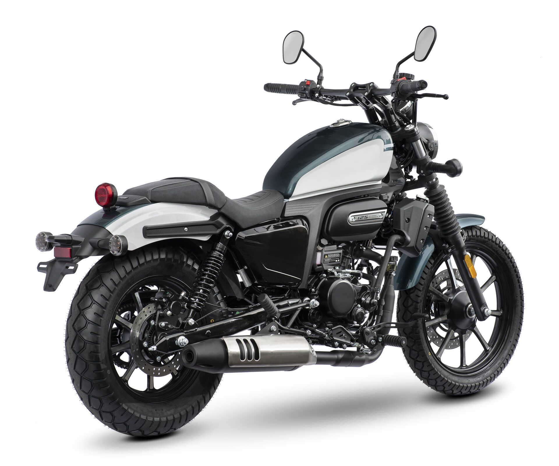 Motorrad Fighter 125 RA-KS blau-weiß 99 km/h Euro 5+ Schaltmoped Mokick Kleinkraftrad