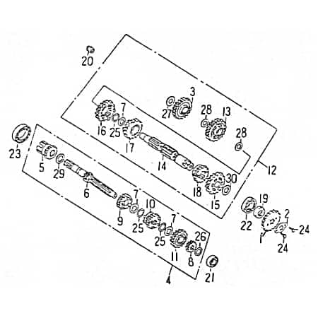 SMC Antriebsritzel Getriebewelle Rex Quad 150 150ccm 4Takt Motorroller.de Antriebsrad Antriebritzel Antriebszahnrad Antriebs-Ritzel Antrieba-Rad ATV