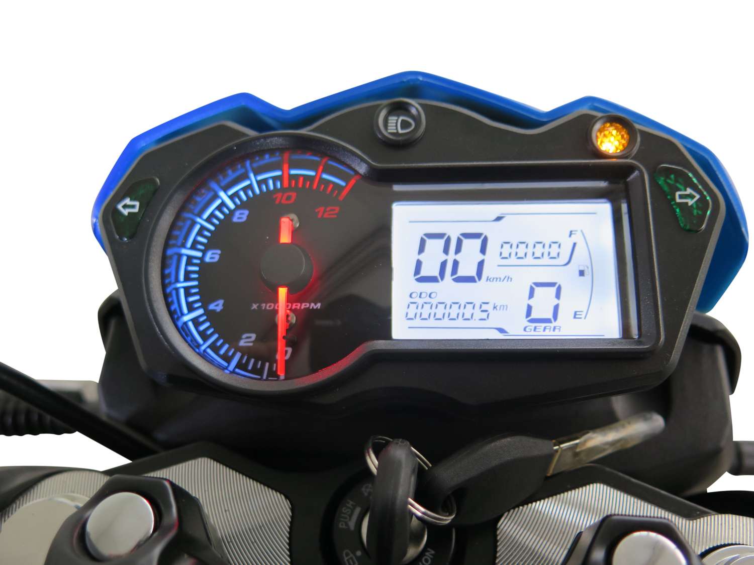 Motorrad Fighter 50 FR-S blau 45 km/h Euro 5 Schaltmoped Mokick 50ccm 4 Takt Kleinkraftrad Krad