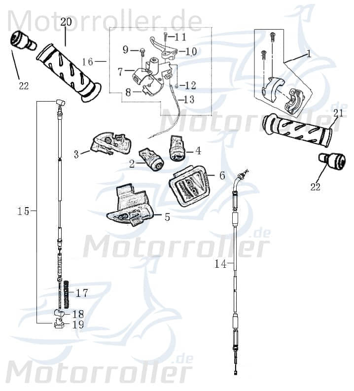 Mutter M5 selbstsichernd grün verzinkt AGM Roller 50ccm 4Takt Motorroller.de Sechskantmutter Flanschmutter Bundmutter Sechskant-Mutter Flansch-Mutter