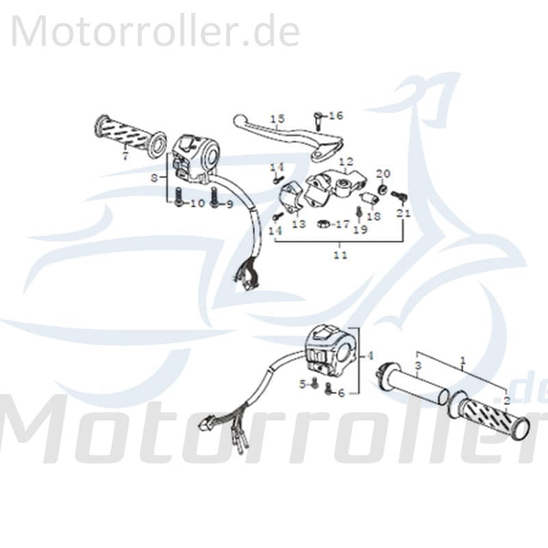 Zündunterbrechungsschalter Kreidler SUPERMOTO 125 4Takt 91352 Motorroller.de 125ccm-4Takt Motorrad STREET 125 DD Ersatzteil Service Inpektion