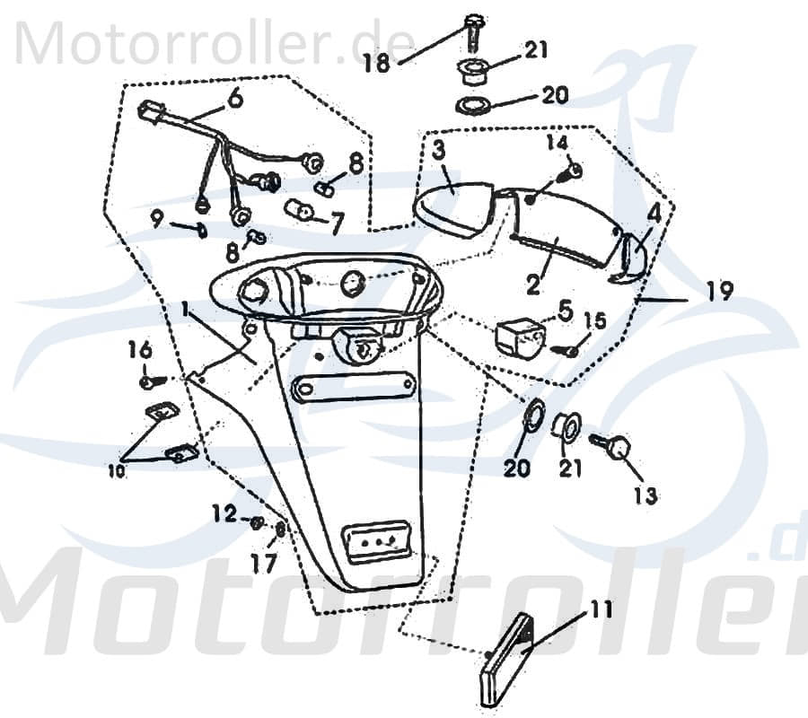 Rex RS125 Blechschraube Kreuzschraube 125ccm 4Takt FIG38-14 Motorroller.de Kreuzschlitzschraube Blech-Schraube Treibschraube 125ccm-4Takt Scooter