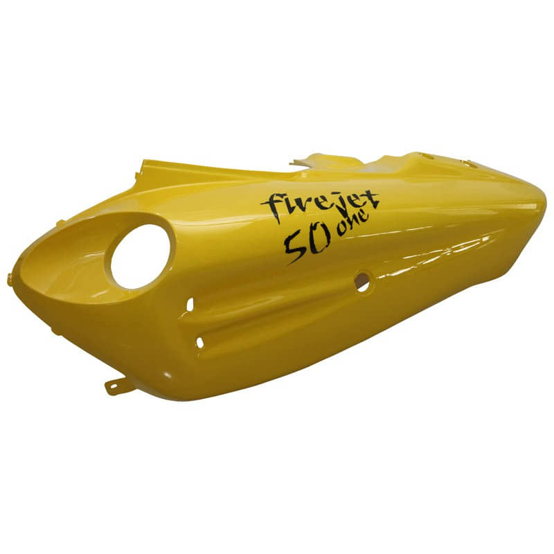 Heckverkleidung mit Dekor links gelb 1020309-1-C(146)