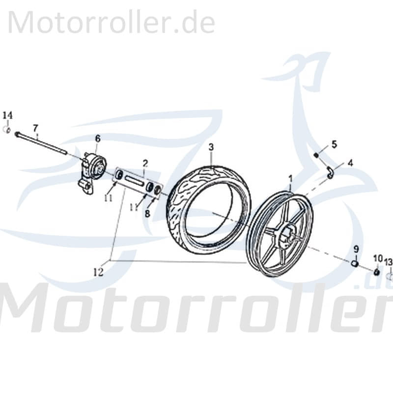 SMC GALACTICA 50 DD Felgendekor Raddekor 50ccm 4Takt 706926 Motorroller.de 50ccm-4Takt Scooter RMC-H GALACTICA 50 DD Ersatzteil Service Inpektion