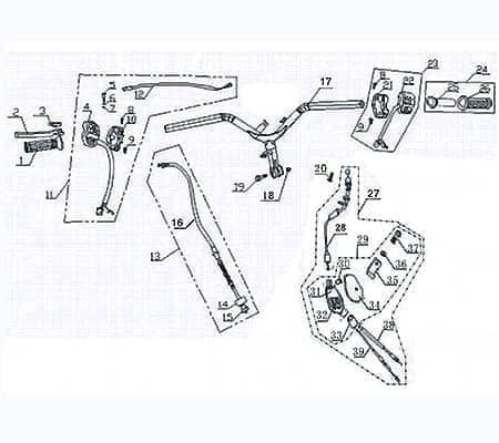 Rex Drive Sport 50 Gasgriff 50ccm 4Takt Q0F-62240-10-00 Motorroller.de Drehgriff Lenkergriff Lenker-Griffe Gasarmatur Gasdrehgriff Gasgriffhülse