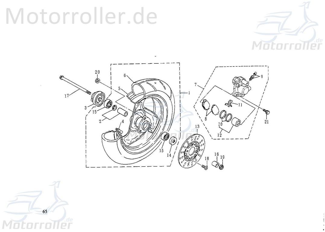 Felgenventil vorn / hinten YYB950QT-2-11003
