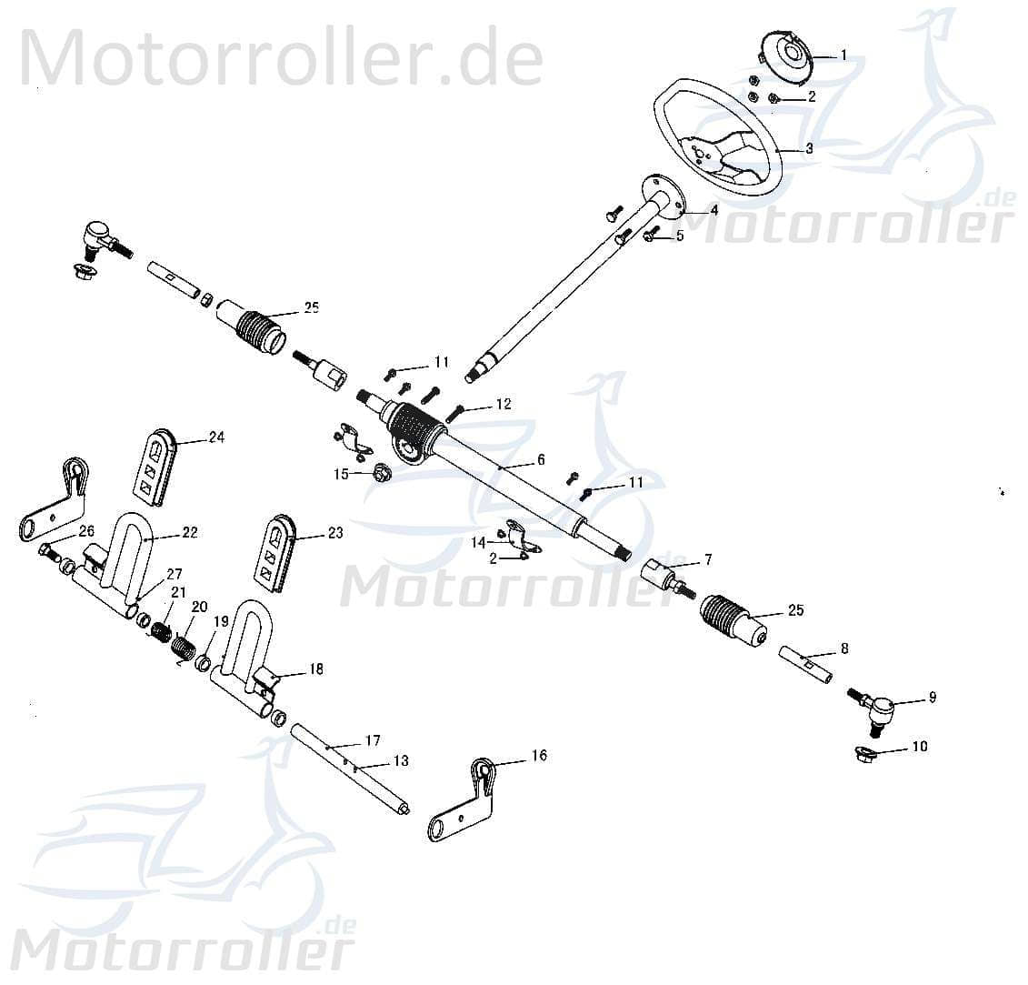 Mutter M12 Kasea Buggy 150 Flanschmutter Bundmutter 150-878 Motorroller.de Sechskantmutter Sechskant-Mutter Flansch-Mutter Maschinenmutter Bund-Mutter
