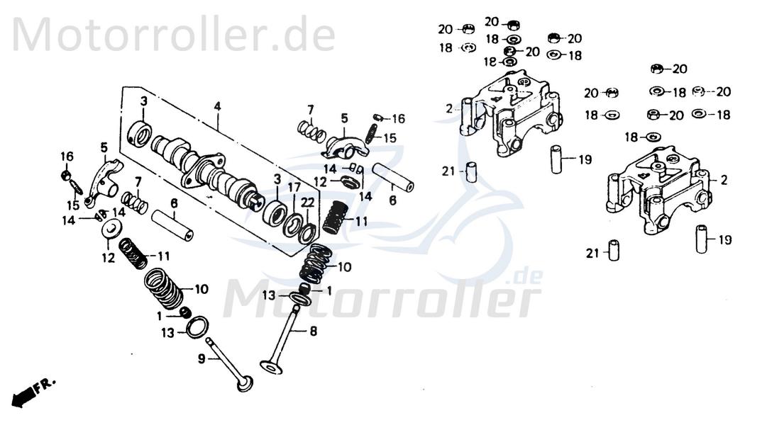 Chunlan Chopper Mutter M8 125ccm 4Takt ABB-P04-NO.-20 Motorroller.de Sechskantmutter Flanschmutter Bundmutter Sechskant-Mutter Flansch-Mutter 244FM