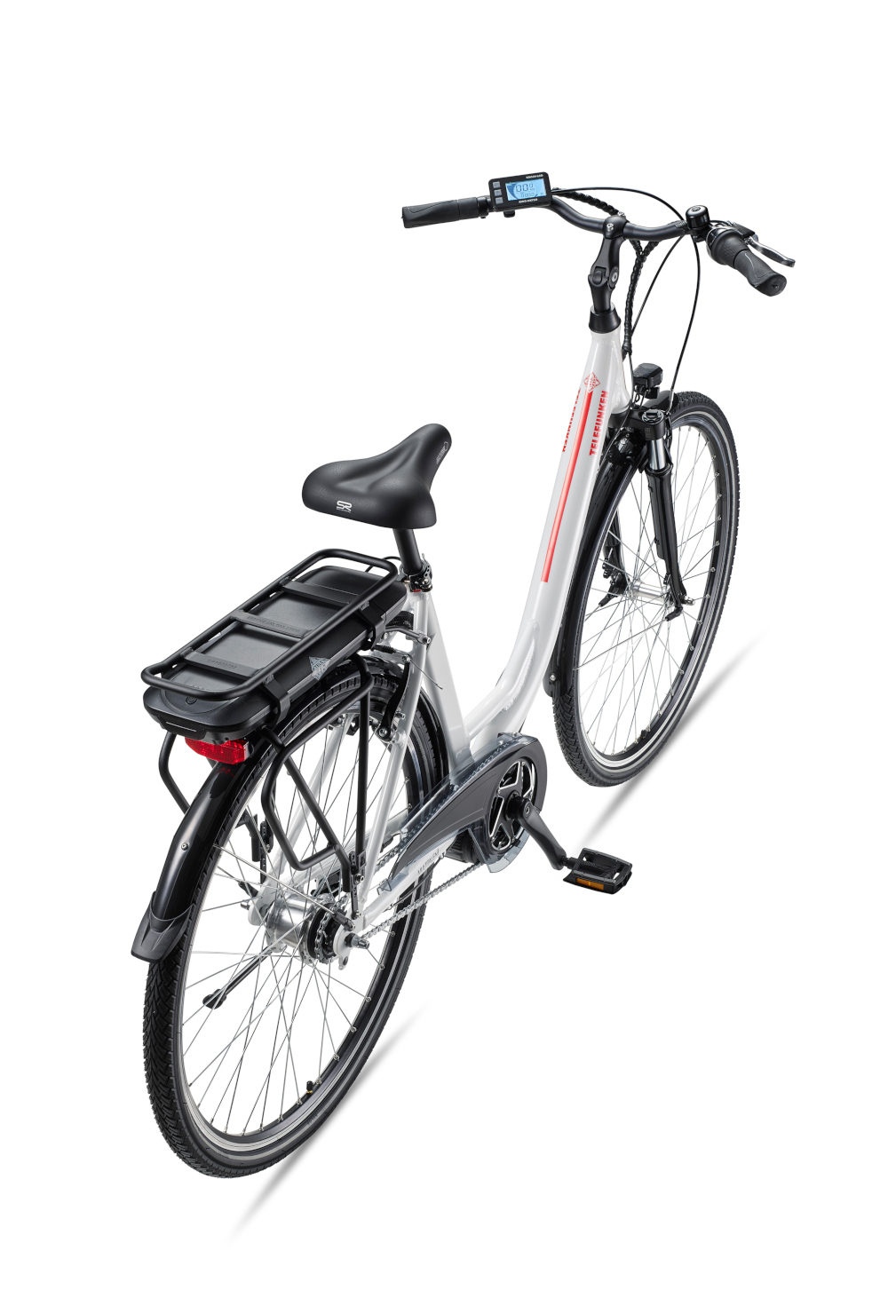 E-Bike Telefunken RC890 Multitalent Elektrofahrrad City-Pedelec weiß 28" RH 49cm E-Fahrrad Citybike