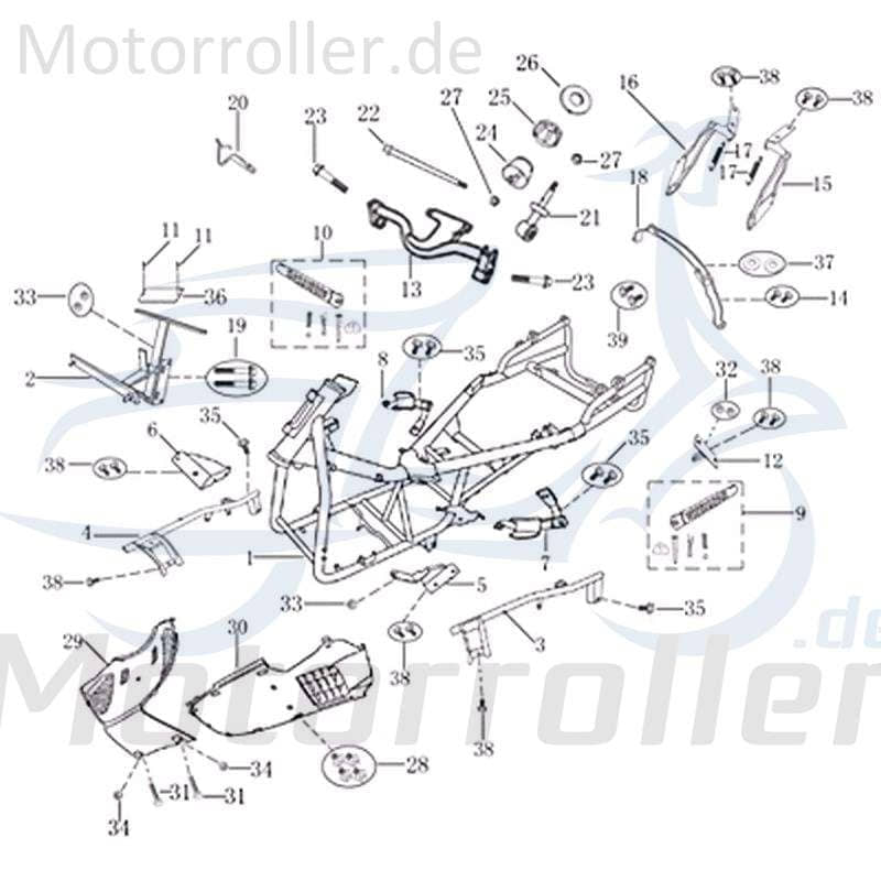 Rex INSIGNIO 125 DD Verbindungsschaft 125ccm 4Takt 702127 Motorroller.de 125ccm-4Takt Scooter Kreidler Ersatzteil Service Inpektion Direktimport
