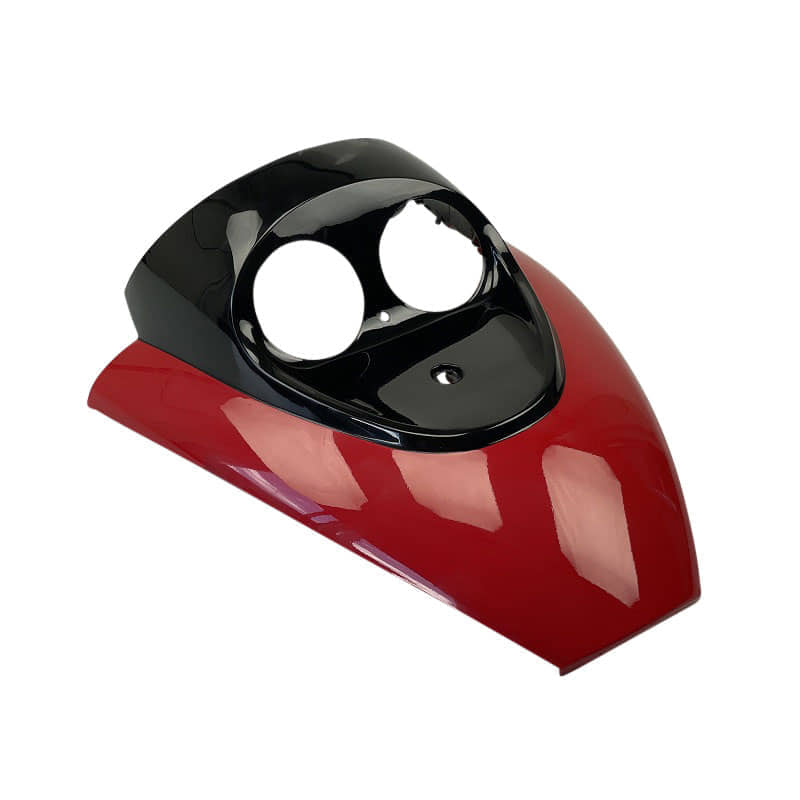 Rex RS250 QM50T-10A(B) Frontverkleidung mitte rot/schwarz 87643 Motorroller.de Frontmaske Frontabdeckung Scheinwerferverkleidung Kreidler Florett RMC-