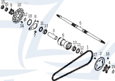 Bundmutter Explorer Trasher 520 Supersport LOF 499ccm 4Takt Motorroller.de Sechskantmutter Flanschmutter Sechskant-Mutter Flansch-Mutter Bund-Mutter