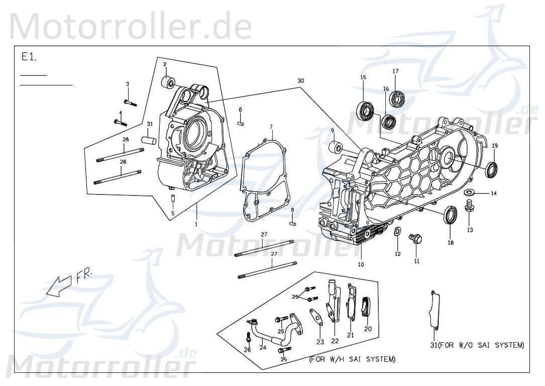 PGO Dichtung Lüfterabdeckung 150ccm-4Takt G-Max 150 Roller C1286160000 Motorroller.de Abdichtung Lüfterabdeckungdichtung PGO 150ccm-4Takt Bugrider 150