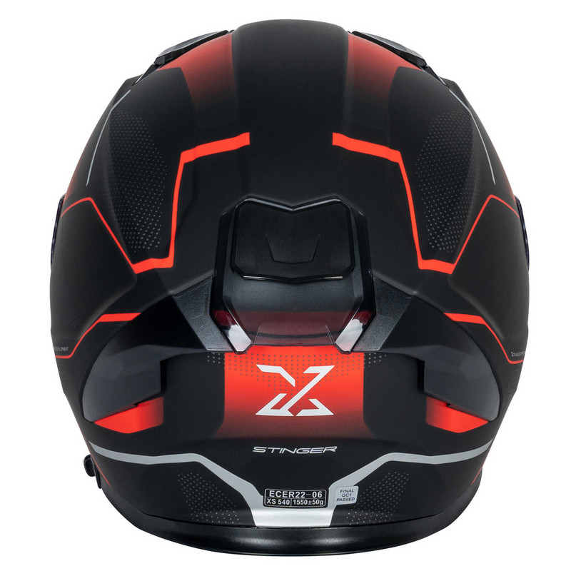 Helm "SX-82.03/R1" Integralhelm schwarz-rot matt Gr. 61/62/XL Motorradhelm Rollerhelm Scooterhelm Schutzhelm Sturzhelm
