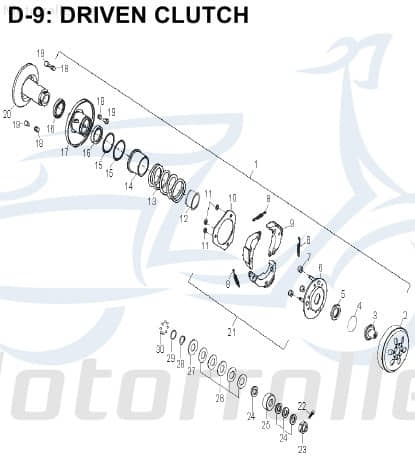 Adly ATV 50 II Utility Sekundärscheibe 50ccm 2Takt 22000-201-000 Motorroller.de Minarelli liegend Quad ATV 50 II Utility XXL AC UTV Ersatzteil Service