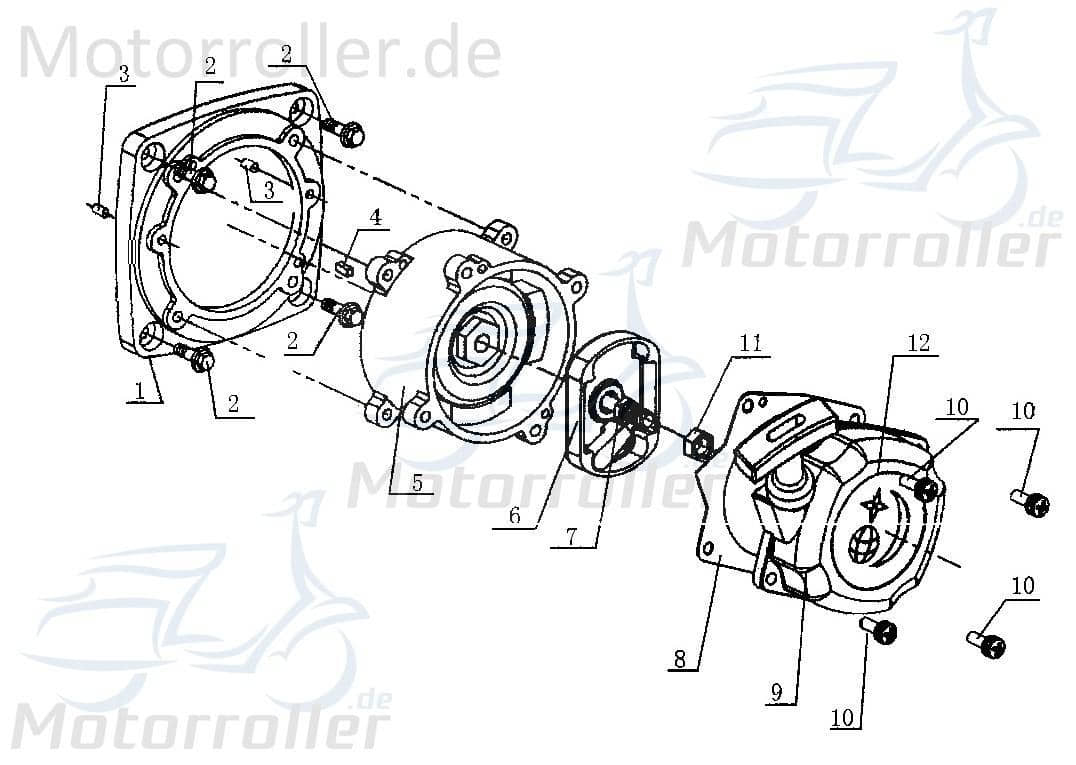 Kasea Kinderbuggy Anlasser Starter 40ccm 4Takt 39-13955 Motorroller.de Anlasser-Motor Elektrostarter E-Starter Anlassermotor Elektro-Starter Service