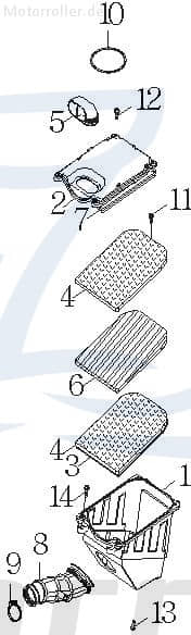 Kreidler F-Kart 170 Ansaugstutzen 170ccm 4Takt 13437-CRS-00 Motorroller.de Ansaugkrümmer Ansaugrohr Luftansaugrohr Ansauggummi Anschlussbogen Service
