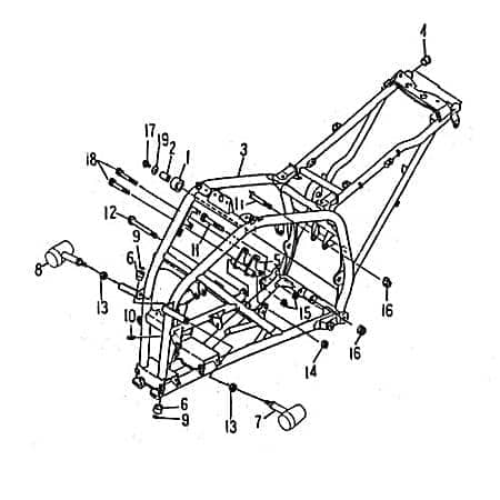 SMC Quad 170 Motorhalter vorn ATV 170ccm 4Takt 41181-RAM-00 Motorroller.de 50ccm 2Takt Motorträger Achse Motorhalterung Motor-Halter Motor-Halterung