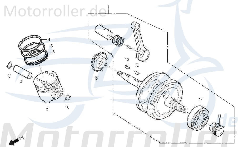Daelim Freewing 125 E2 Ölabsreifring 125ccm 4Takt 13141-SA1-0000 Motorroller.de 125ccm-4Takt Scooter Freewing 125 FI E3 Ersatzteil Service Inpektion