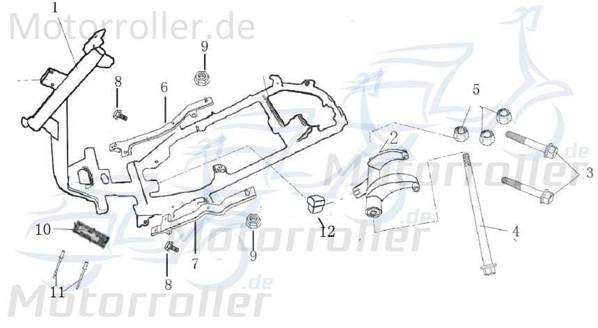 Achse M10x1.25x245mm Motorschwinge 9051610235-1-WV