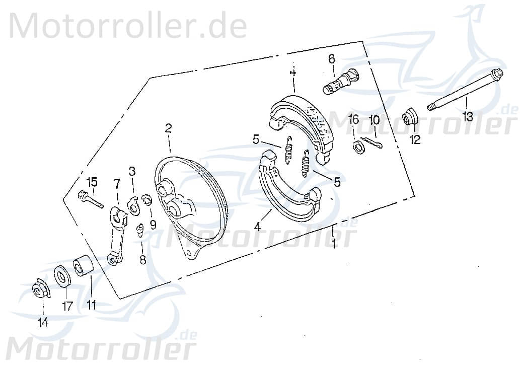 SMC Chopper 125 Achsmutter M14 125ccm 4Takt 95301-142215-B Motorroller.de Flanschsicherungsmutter Scooter Ersatzteil Service Inpektion Direktimport