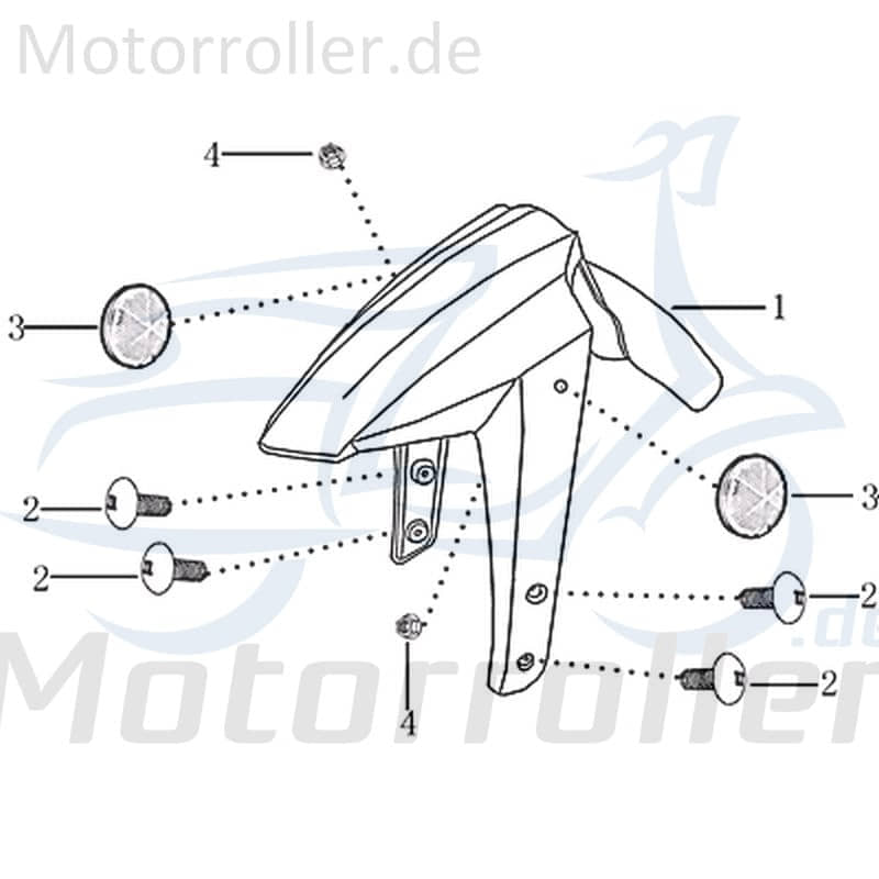 Jonway Galactica 2.0 RC 50 Vorderradabdeckung 50ccm 2Takt 1020805-YELLOW- Motorroller.de vorn Kotflügel Front-Kotflügel 50ccm-2Takt Scooter Kreidler