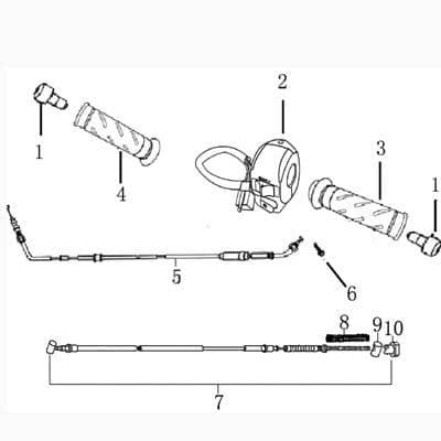 Gaszug Bowdenzug Seilzug 706597 Motorroller.de Gasseilzug Gaskabelzug Kreidler Galactica 2.0 50 DD