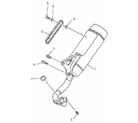 Rex 25-50 2-T Auspuff Auspuffanlage 50ccm 2Takt 31610-NAF-00 Motorroller.de Endschalldämpfer Endtopf Auspuff-Anlage Auspufftopf Auspuffendtopf Mokick
