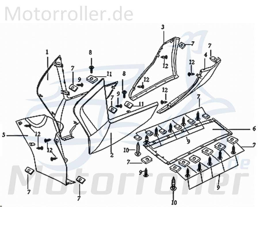 Federmutter M5 Klemmmutter Karosserieklammer 212-CPLM-AG Motorroller.de Blechmutter Karosseriemutter Scooter Moped Ersatzteil Service Inpektion